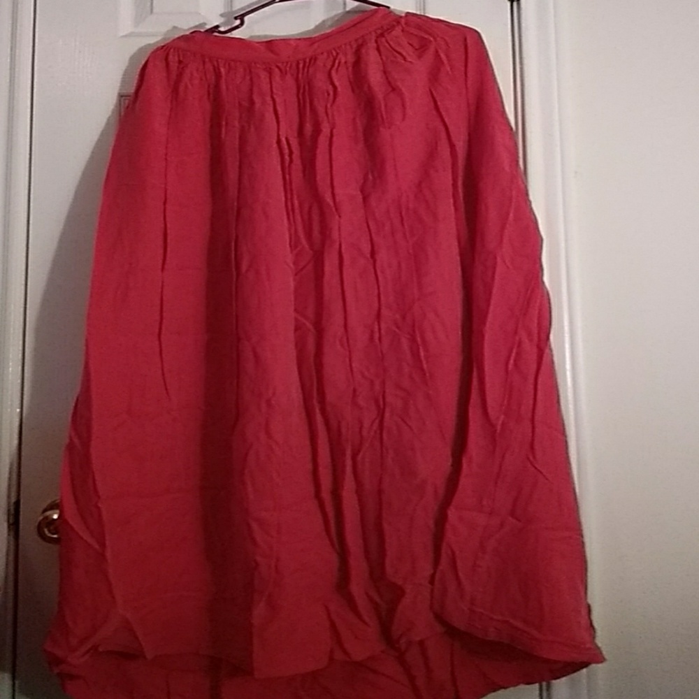 Coral skirt Rayon material